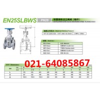 KITZ北泽闸阀_EN25SLBWS球墨铸铁闸阀