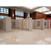 书画展板无缝连接摄影画展背景墙校园画廊艺术展板