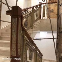 绵阳中式铜艺楼梯扶手古典效果图分享