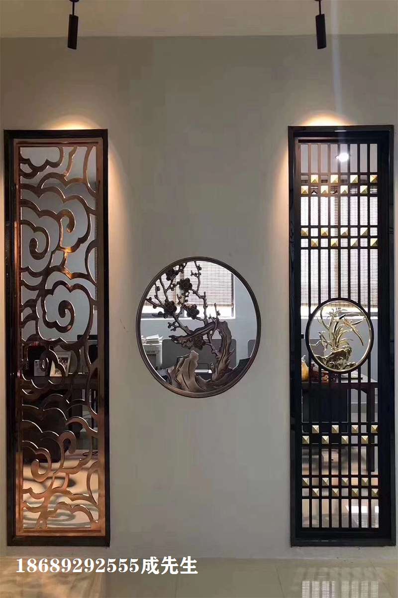海南酒店铜艺屏风安装效果图太让人刮目相看